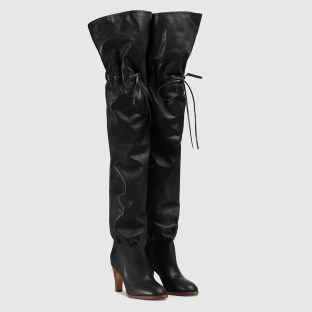 Gucci Supreme Over the Knee Leather Boots